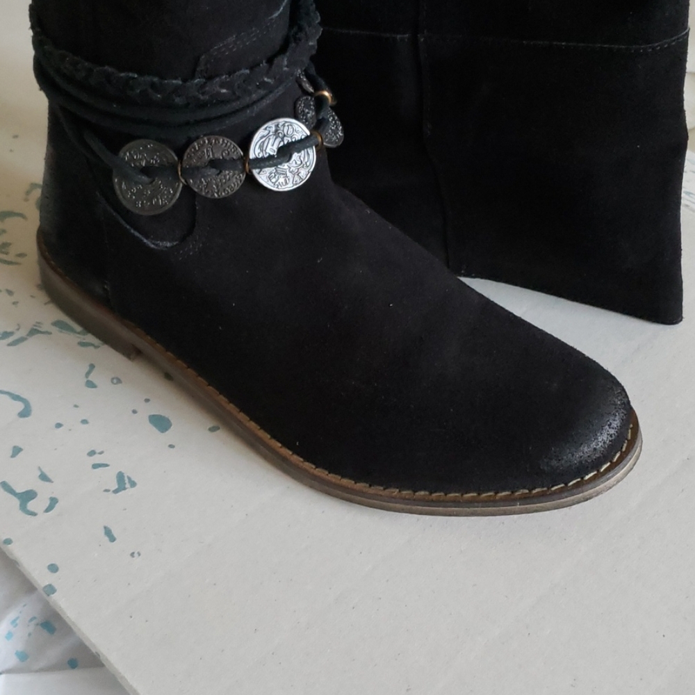 Musse & Cloud NEW Boots BLACK Over-The-Knee Tall Suede Leather NIB Womens 🎉HP🎉 - Picture 12 of 16
